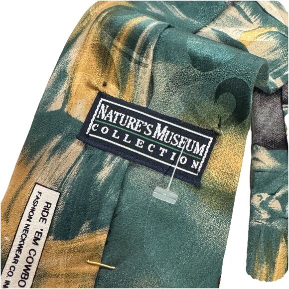 Nature’s Museum Collection Cowboy Theme Neck Tie Rockabilly Western - Picture 7 of 9